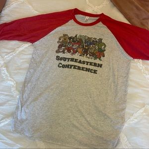 SEC Vintage Mascot Baseball Tee